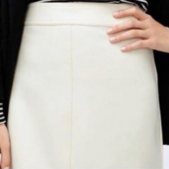 J. CREW Double Serge Wool Ivory Mini Skirt - Picture 3 of 7
